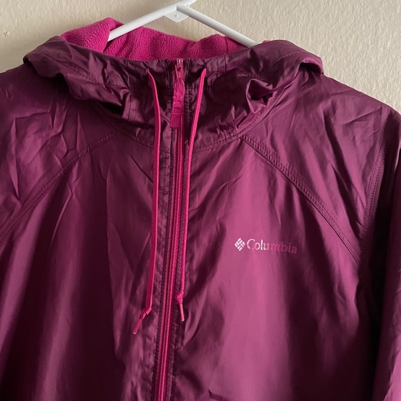 Columbia Women's Flash Forward Lined Windbreaker Jacket Pink/Purple Small - Picture 4 of 9